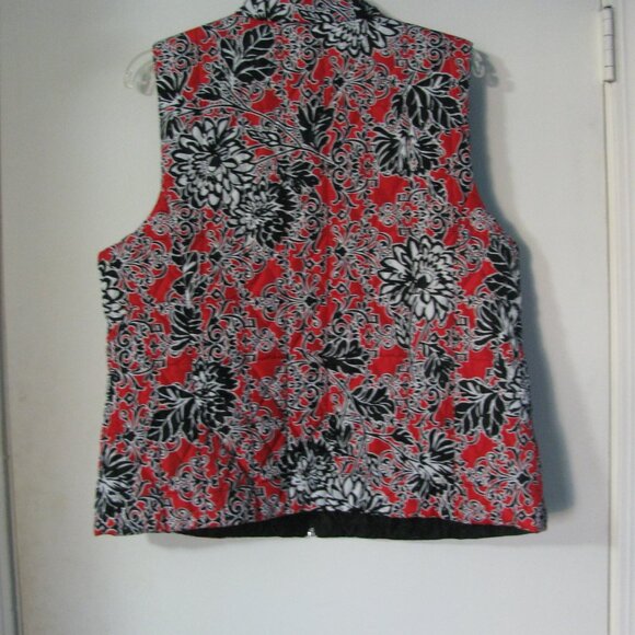 * Ruby Road Vest Large EUC Floral Outerwear Quilted - Picture 4 of 4